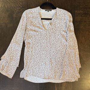 Kobi Halperin White Animal Print Blouse